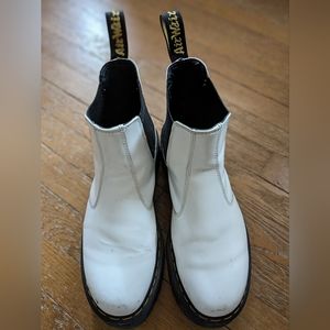 Dr. Martens White Platform Chelsea Boot